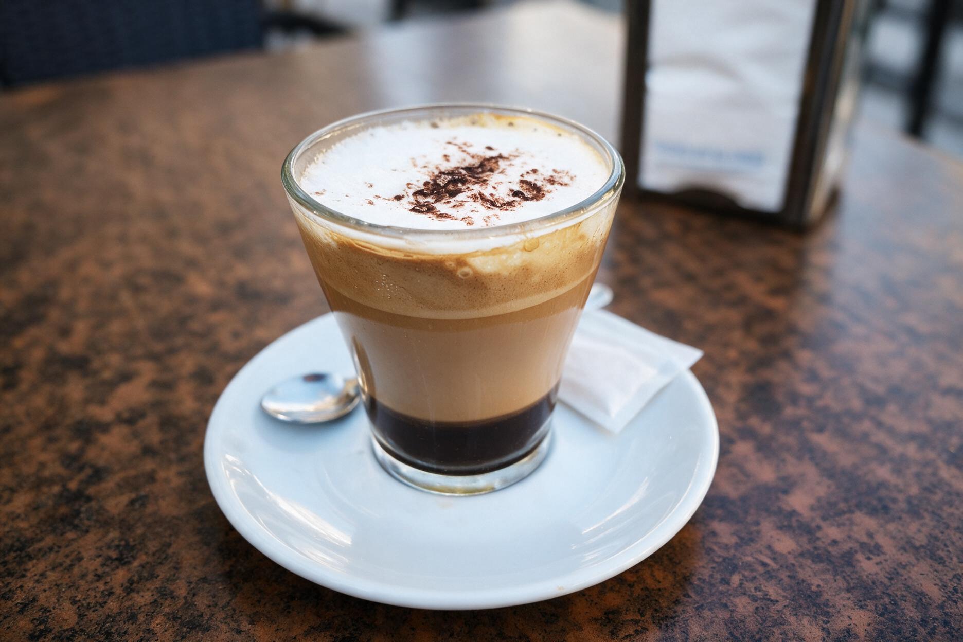 Café con leche con espuma cremosa de Café Nueva Viena